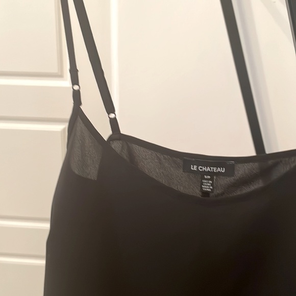 le chateau see Through Spaghetti Straps Blouse black Size S - Picture 2 of 2